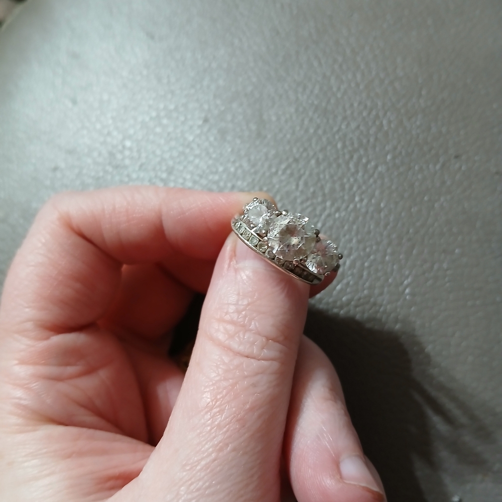 Sterling Silver Wedding Ring Set - image 1